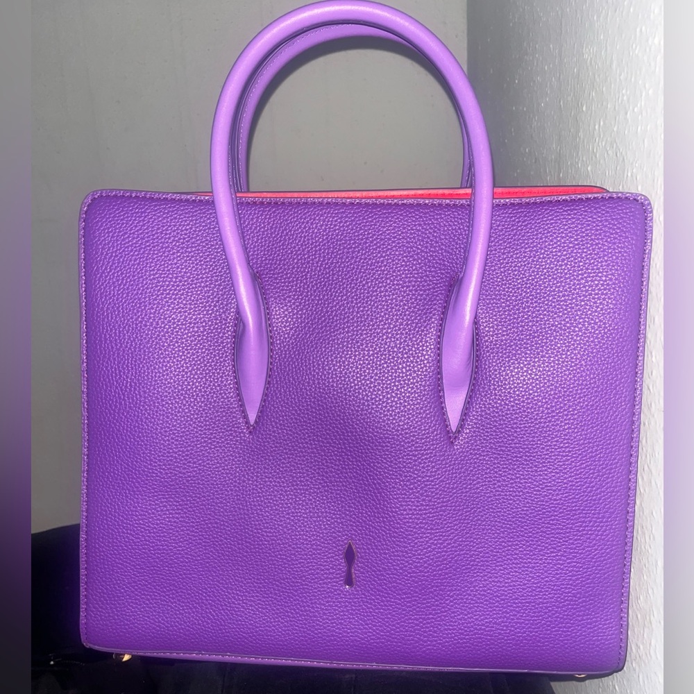 Green/Red or Purple/Red Studded Tote - Picture 8 of 15